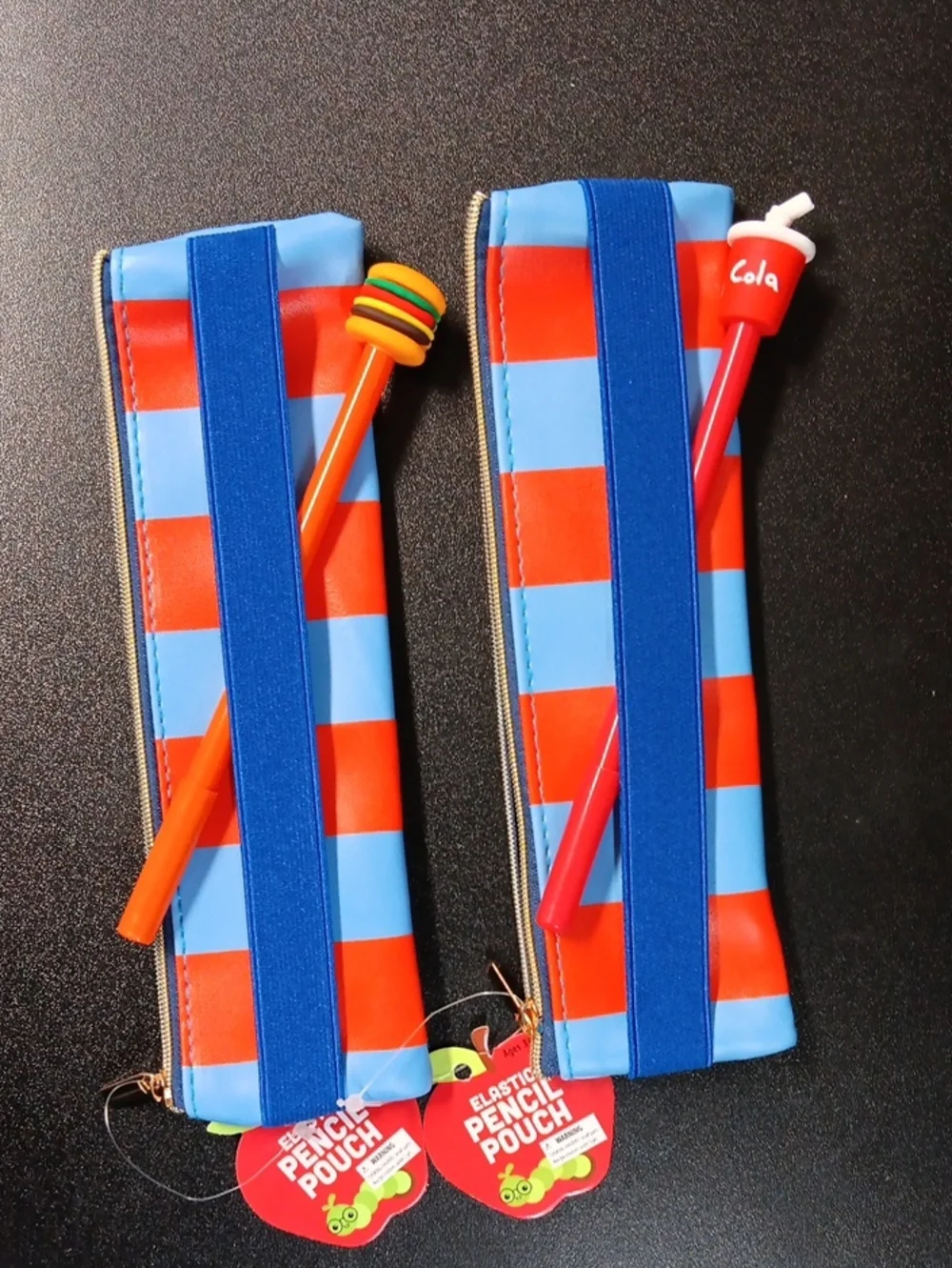 Pencil Case with Novelty Pens (New)